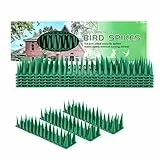 Xakay Picchi per Uccelli in plastica, Anti Piccioni Uccelli Dispositivo Anti-Arrampicata Punte Recinzione per deterrente antintrusione Repellente per Balcone Terrazza Finestra, Lunghezza Totale 3.6m