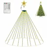 Luci Albero di Natale, 16 Radici 2m Luci a LED per Albero di Natale, LED Catene Luminose per Natalizie, 12 Modalità Luci Natale Fata Bianco Caldo di Luce Adatta Interno ed Esterno con Telecomando