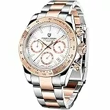Pagani Design Orologio uomo multifunzione al quarzo, Premium Business Casual Style Orologio da uomo impermeabile in acciaio inox, movimento al quarzo Vk36.