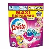 Bio Presto Bio Presto Power Caps Color, Detersivo Lavatrice Predosato In Capsule Per Capi Colorati, Confezione Da 60 Lavaggi - 720 g