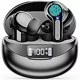 Cuffie Bluetooth, Auricolari Bluetooth 5.3 Wireless,35 Ore Cuffiette Hi-Fi Senza Fili, Auricolare in Ear Insonorizzate CVC Cancellazione Rumore Senza Filo per iPhone Samsung Huawei Xiaomi Android