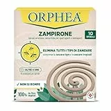 Orphea, Spirali ad Azione Insetticida e Zanzaricida, Adatto per Ambienti Aperti e Semiaperti, in Fibre 100% vegetali, Efficaci fino a 4 ore, Confezione da 10 Spirali