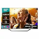 Hisense 50U71QF Smart TV ULED Ultra HD 4K 50', Quantum Dot, Dolby Vision HDR, HDR10+, Dolby Atmos, Full Array Local Dimming, con Alexa integrata, Tuner DVB-T2/S2 HEVC Main10 [Esclusiva Amazon - 2020]