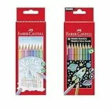 Faber-Castell 205068 - Set di matite colorate metallizzate e pastello, 20 pezzi, infrangibili, per bambini e adulti