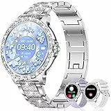 Smartwatch Donna Diamond,1.32''Smartwatch Donna Chiamate e whatsapp,Fisiologia Femminile Cardiofrequenzimetro SpO2/Monitoraggio del Sonno/19 Allenamenti, Orologio Donna Smartwatch per iOS Android