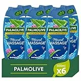 Palmolive Bagnoschiuma Thermal Spa Mineral Massage 500ml x 6 | Gel Doccia con Sale Marino e Aloe | Docciaschiuma con Ingredienti di origine naturale al 93%* | plastica riciclata al 30%