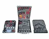 FP-TECH VALIGIA TROLLEY CASSETTA ATTREZZI DA LAVORO COMPLETA SET 699 PEZZI PORTAUTELSILI