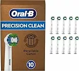 Oral-B Precision Clean Testine Spazzolino Elettrico, Confezione da 10 pezzi, con Tecnologia CleanMaximise, Pacco adatto alla buca delle lettere Bianco