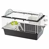 Ferplast Gabbia per Conigli CASITA 80, Gabbia Porcellini d'India Piccoli Animali, Tetto Arrotondato Apribile, con Accessori , 78 x 48 x h 50 cm