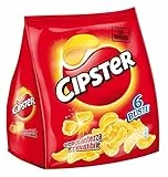 Cipster, The Original Sfogliatine di Patate Fritte Maxi Confezione Patatine con 6 Buste Monoporzione 132gr