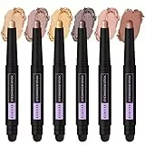 KIMUSE 6 PCS Ombretto in crema stick, Ombretto occhi stick, Impermeabile e Non Sbavato Neutral Matitone Ombretto Occhi, Facile da Usare (Brightener Set)