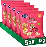 Hero Solo Snack Mini Puff Fragola, 100% Biologico, senza glutine, non fritti, da 8 mesi in su - Cartone da 5 confezioni x 18 g