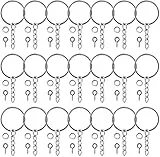 Naler Set di 120 Pezzi Portachiavi Split Portachiavi + Anelli di Salto Aperti + Perni ad Occhio di Vite per la Ricerca di Gioielli, Accessori Artigianali Fai da Te
