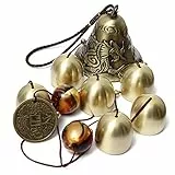 Yizunnu - Scacciapensieri con campana e campanelle, in metallo, per esterni e interni, decorazione per la casa, 40 cm