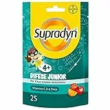 Supradyn Difese Junior Integratore Difese Immunitarie Multivitaminico Vitamine Gommose con Vitamina C, Vitamina D e Zinco per le Difese Immunitarie dei Bambini,25 Caramelle Gommose