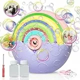 Soffiatore di Bolle, Panamalar Automatica Macchina Bolle per Bambini 2000+ Bolle al Min Portatile Kit Giocattolo per Bolle con 2 Soluzioni per Festa di Compleanno Matrimonio all'aperto al Coperto