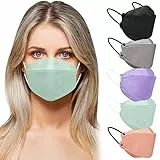 JIOJIG 30 pezzi FFP2 Mascherine Certificate CE 2384 4-Strati di Protezione Mascherina FFP2 Protettiva Mascherine per Adulto Modello Mascherina FFP2