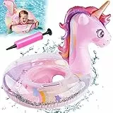 Salvagente Neonato Bimba Ambolio Anello Nuoto Bambini Salvagente Gonfiabile Bambini Piscina Galleggiante Neonato Anello Nuotoper Neonati Seggiolino Piscina per Bambini con Sedia Nuoto (Unicorno)