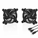 upHere   U120 Ventilatore Usb Con Ventola In Metallo Per Protezione Griglia 120 Mm Per Pc / Tv Box / Ricevitore / Cabina Av / Ps4 / Router U1203Bk3-2
