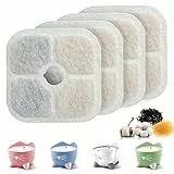 PewinGo Filtri Fontanella per Gatti,Compatibile Con la Catit Fontana 2.5L/84.5 oz,4 Pezzi Filtro di Ricambio per Distributore d'acqua per Gatti