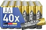 VARTA Pile AA, confezione da 40, Power on Demand, Alcaline, 1,5V, confezione in imballaggio ecologico, per accessori computer, dispositivi Smart Home, Made in Germany [Esclusivo su Amazon]