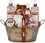 BRUBAKER Cosmetics set beauty da bagno e doccia 'Latte di cocco e fragola' - Confezione regalo in 11 pezzi presentati in una mini vasca da bagno Vintage