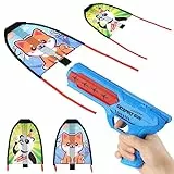 OSDUE 2 Pack Launcher Toy, Aquiloni Lanciatore Giocattolo, Aquiloni per Bambini con Catapulta, Indoor all'aperto Giocattoli da Sportivi Spiaggia volare Giocattoli per 5 6 7 8 9+ anni Regalo