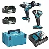 Makita Xpack DTD153 avvitatore a impulsi + trapano avvitatore DDF486 + 2 batterie da 5 Ah e un caricatore + scatola Makpac