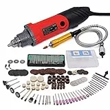 Utensile Rotante Multifunzione, GOXAWEE 240W Smerigiliatrice Diritta Elettrica con Albero Flessibile / 170pz Accessori per Progetti Fai Da Te