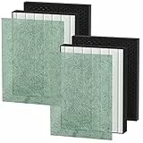 Filtro di ricambio Air400 True HEPA compatibile con purificatore d'aria Bissell Air400, 2521 filtri True HEPA e prefiltri, 2520 filtri a carbone attivo, rispetto alla parte 2521, 2520, 2 set