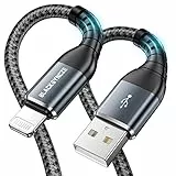BLACKSYNCZE Cavo 3M [Certificato MFi] Caricatore Carica Rapida Nylon Cavo Compatibile con iPhone 12 13 Pro Max 12 13 Mini 11 Pro Max XR XS Max X 8 7 6s 6 Plus 5s 5 SE SE2020