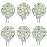 Jenyolon - Lampadina LED G4, 2,2 W AC/DC 12 V, 4000 K, 300 lm, ricambio per lampadine alogene da 20 W, attacco bispina, confezione da 6 pezzi