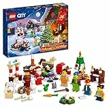 LEGO 60352 City Calendario Dell'Avvento 2022, Costruzioni Regalo A Tema Natalizio, Giochi Per Bambini, Minifigure Di Babbo Natale E Tappetino Da Gioco, Multicolore