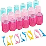 Set di Bigodini da 30 Pezzi,Bigodino a Rete Strumenti per Arricciare fai-da-te Bigodini 44 mm,36 mm e 25 mm 12 Clip a Becco D'anatra per Arricciare e Acconciare Colore Casuale Dimensioni