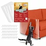 Lewondr Protezione Divano Graffi Gatto, 10 PZ Pellicola AntiGraffio Gatto Trasparenti in PVC, Protezione per Divani e Vari Mobili, Tiragraffi per Gatti Divano, (4) 43x23cm + (6) 43x30cm + 50 Perni