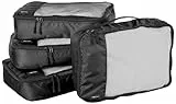Amazon Basics ZH1509005, 1 unità, confezione da 4 cubi organizzatori, M, Nero