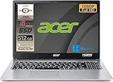 Acer Aspire SSD Silver New Athlon 3050u, RAM 8GB Ddr4, SSD M.2 PCi da 512GB, Display Full HD da 15,6, WebCam, USB, hdmi, BT, LAN, Win11 PRO, Libre Office, Pronto all'Uso Layout e Gar. Italia