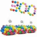 KreativeKraft Palline Colorate per Bambini 50 100 Palline per Bambini 6 cm Palline Per Piscina Bambini Palline Morbide Sensoriali Neonato Palline di Plastica Box Cesta Tenda (300 Palle)