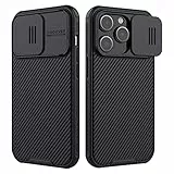 Nillkin Cover per iPhone 14 Pro, CamShield Pro Custodia con Protezione Scorrevole per Fotocamera, Custodia Sottile Antiurto per iPhone 14 Pro 6.1 pollice, Nero