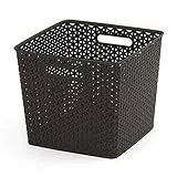 Curver 03613-210-00 My Style Cestino effetto rattan, XL/25 L, marrone scuro