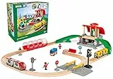 BRIO Set Stazione Centrale, Include Binari, BRIO World Ferrovie, 37 Pezzi, Età Raccomandata 3+, Gioco per Bambini, 33989