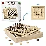 dal Negro Top Cm 36 Dama/Scacchi Tria Gioco da Tavolo 916, Multicolore, 36 cm, 8001097539093