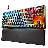 SteelSeries Apex Pro TKL HyperMagnetic Tastiera da gaming - La più veloce del mondo - Attuazione regolabile - Schermo OLED - RGB - Copritasti in PBT - USB-C - Ed. 2023 - Layout Americano (QWERTY)