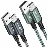 Cavo Micro USB [2Pezzi 2m] Cavo USB Micro USB Nylon Intrecciato Android Cavo Caricabatterie Samsung Trasferimento Dati e Ricarica Rapida per Samsung Galaxy S7/S6/S5/J7/Note5,Huawei,LG,Kindle,Redmi