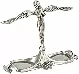 Design Toscano PA8961 Portagioielli in Peltro Italiano Art Nouveau Angelo in Attesa, Grigio, 5x15x15 cm