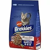 BREKKIES Mangime per gatti adulti con bue verdure e cereali Borsa 3,5 kg