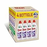 Dixan Lavanda, Detersivo Lavatrice Liquido, Tecnologia Pulito Profondo, profumazione lavanda, confezione da 80 Lavaggi