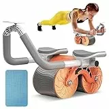 Ab Roller Wheel, Rullo Ruota Abdominal, Ruota Addominali Rimbalzo Automatico, Rullo Addominali Fitness Leggero Doppie Ruote, Donne e Uomini Core Trainer per Palestra, Casa