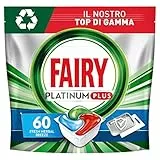 Fairy Platinum Plus Detersivo Pastiglie Lavastoviglie, Brillantante, 60 Capsule Lavastoviglie, Limone, Tecnologia Pulizia Profonda, Contro Il Grasso e le Incrostazioni Ostinate Anche Nei Cicli Brevi