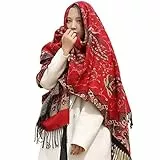 NC Stile Etnico Capo e Scialle Mantello Sciarpa Doppio-uso Femminile Caldo Lijiang Qinghai Lago Tibet Turismo Inverness